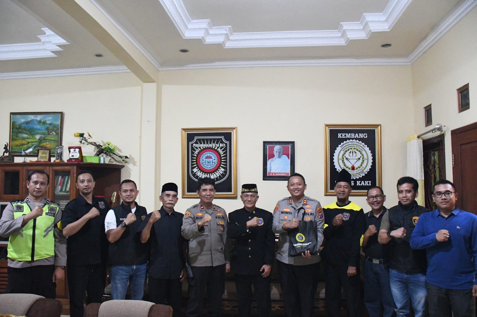 Kapolres Madiun Kota bersama Ketua dan pengurus PSHW TM jalin silaturahmi dan sinergitas
