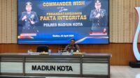 Di gedung Kompol Sunaryo Polres Madiun Kota gelar pakta integritas dan commander wish