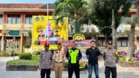 Petugas Polsek Jiwan amankan Hardiknas dan acara pelepasan siswa (Foto : Yog,NewsTujuh)