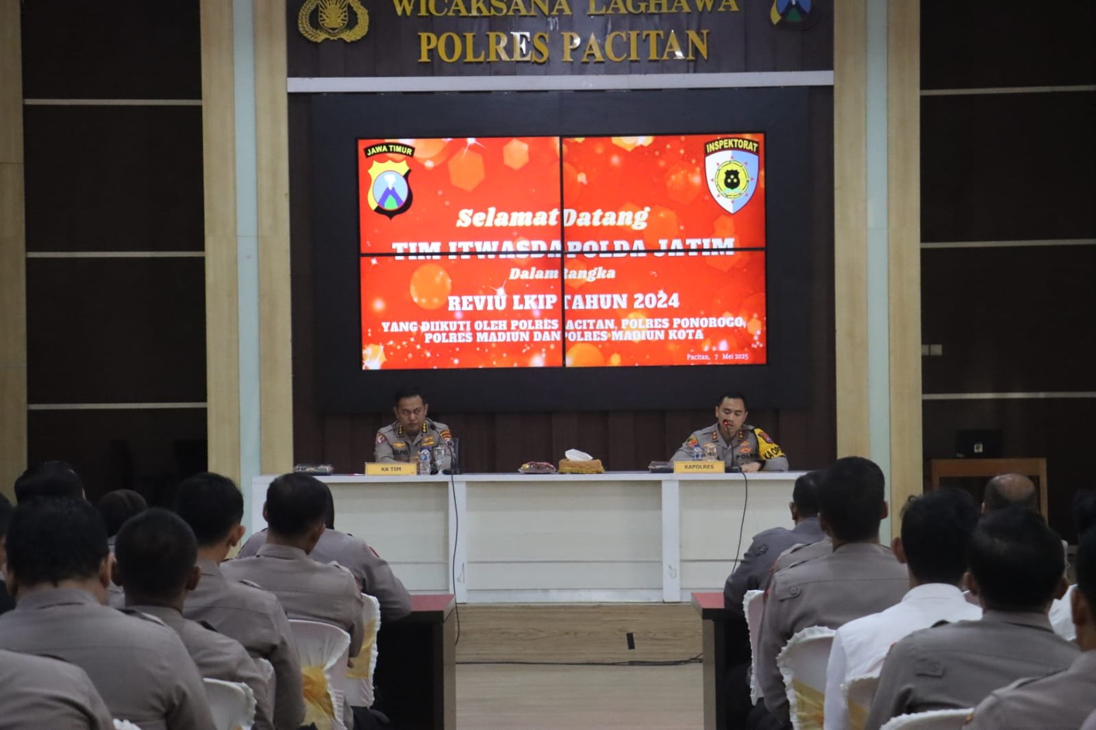 Audit keungan itwasda Polda Jatim berlangsung di Polres Pacitan