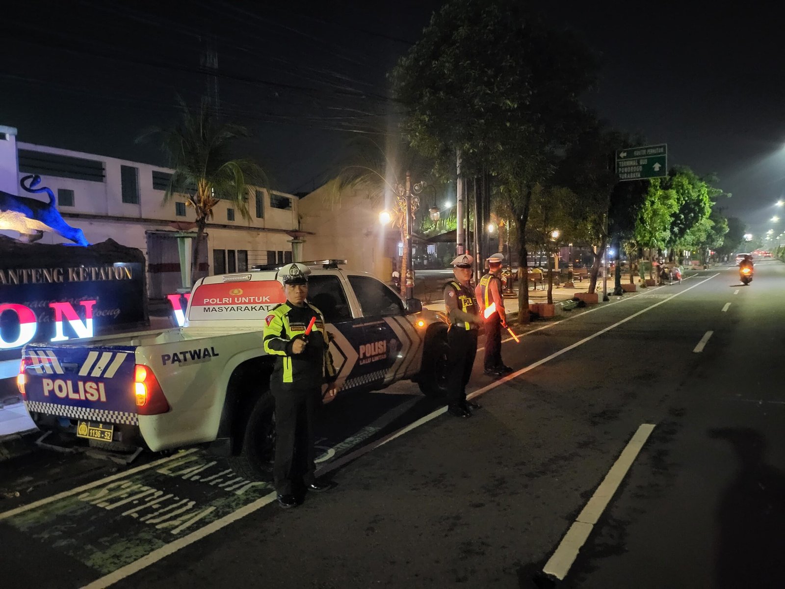Antisipasi 3C , Satlantas Polres Madiun Kota gelar patroli blue ligjht
