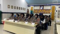 Polwan senior Polres Madiun Kota ikuti agenda zoom meeting rise and speak