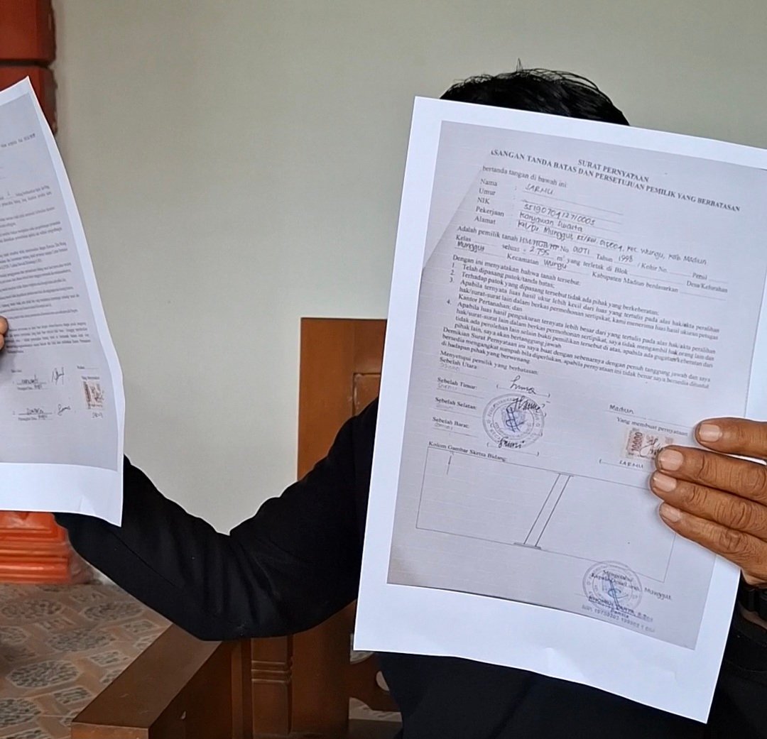 Dokumen yang diklaim Sarnu telah dipalsukan tanda tangannya oleh pihak yang tidak dikenal