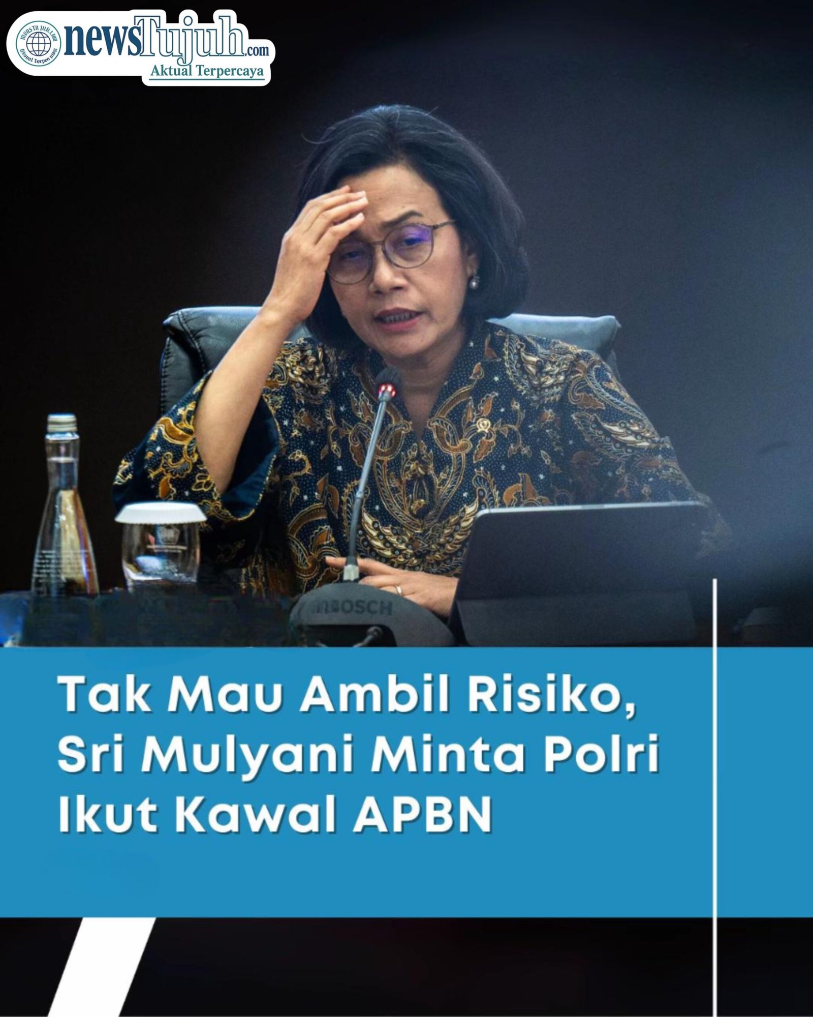 Peringati Hari Bhayangkara Ke 79 , Sri Mulyani apresiasi Polri kawal APBN (Foto : Istimewa)