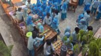 Kegiatan jeda semester diwarnai dengan gelaran mainan dan jajanan tradisional (Foto : Nugi,NewsTujuh)