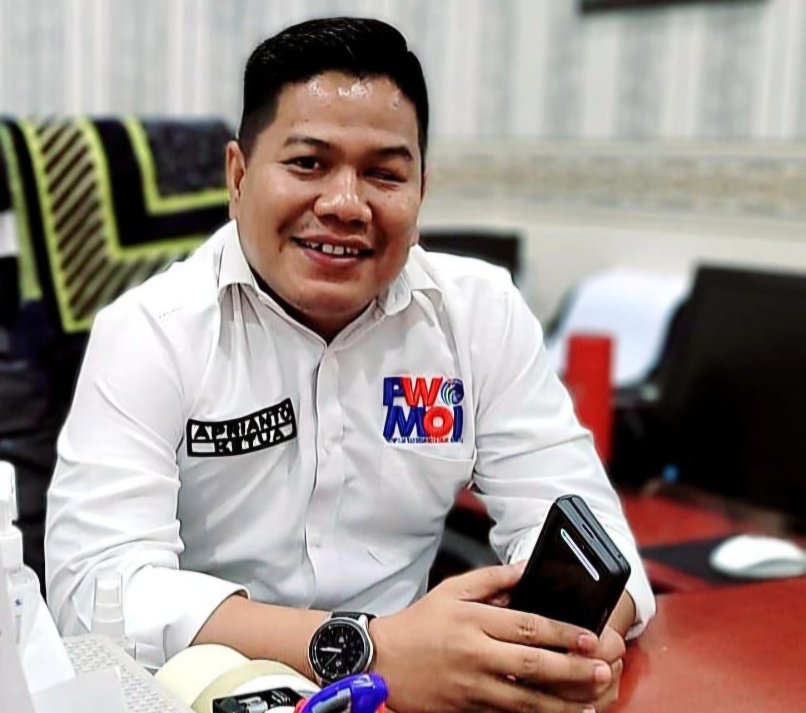 Aprianto ,Ketua DPD PWMOI Pekanbaru (Foto : Teguh,NewsTujuh)