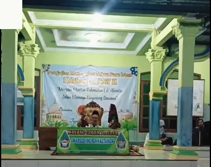Sambut 1 Muharram,Masjid Glintang Sajikan Pengajian Wayang Golek (Foto : Nugie,NewsTujuh)