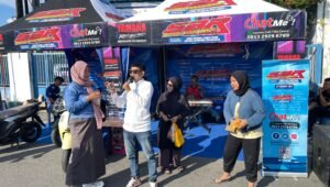 Suasana CFD Kartasura yang disertai promo motor dan gelaran musik dangdut oleh Yamaha SBR (Foto : Yus,NewsTujuh)