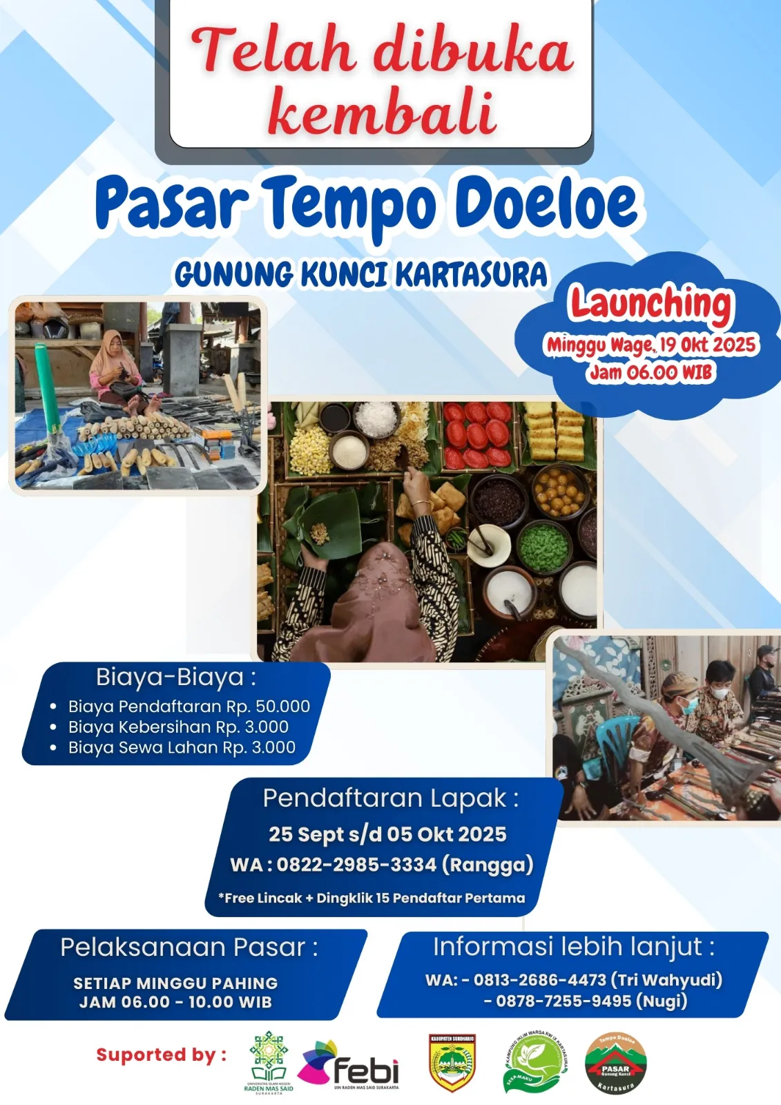 Wisata Kuliner Tradisional Kembali Hadir di Gunung Kunci Kartasura 19 Oktober 2025 1 Pasar Tempoe Doeloe, Destinasi Kuliner dan Budaya Kartasura Dibuka Kembali. (Foto : NewsTujuh)