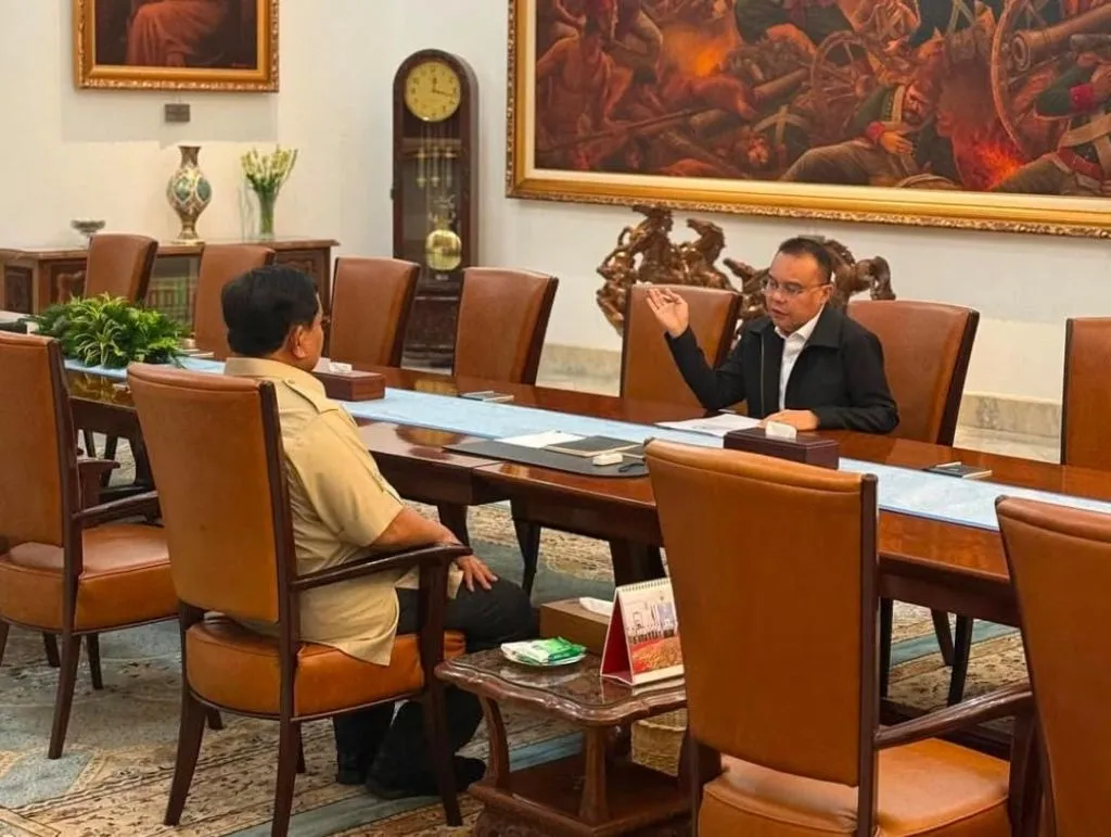 Sufmi Dasco Ahmad Berkunjung Ke Istana , DPR Belum Terima Surpres 1 Wakil Ketua DPR RI Sufmi Dasco Ahmad ketika menghadap Presiden Prabowo di Istana (Foto : Dok Seskab,@NewsTujuh)