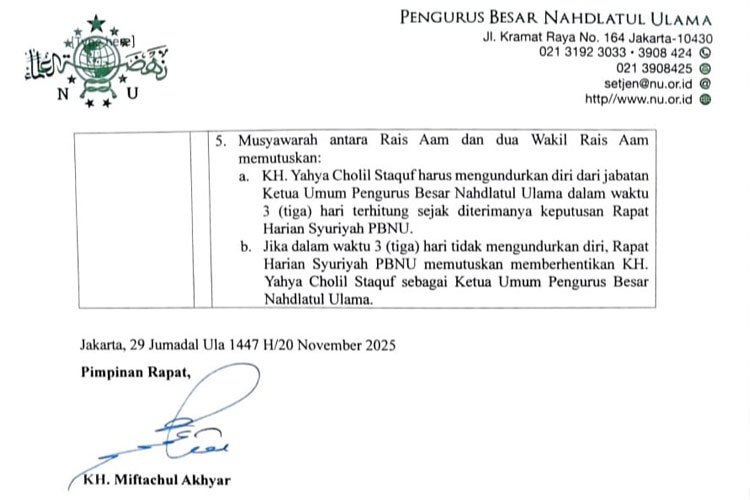Gus Yahya Diberi Tenggat Waktu 3 Hari Mundur Sebagai Ketum PBNU, Ini Reaksinya 2 Gus Yahya