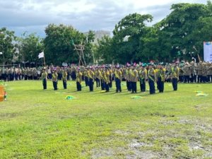 Ribuan peserta mengikuti Apel Milad 113 Muhammadiyah dan 107 Hizbul Wathan di Lapangan Jajar Surakarta. (Nugie, NewsTujuh)