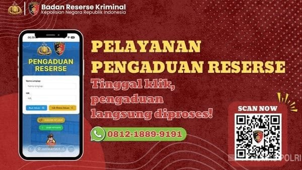 Lebih Cepat dan Transparan , Polri Luncurkan Aplikasi Pengaduan Reserse Terpadu 1 Lebih cepat