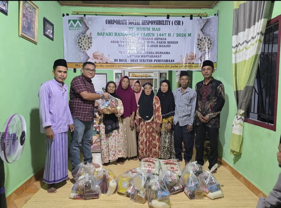 Safari Ramadhan PT Musim Mas 2026 di Pangkalan Kuras, Salurkan Sembako 1 SAFARI