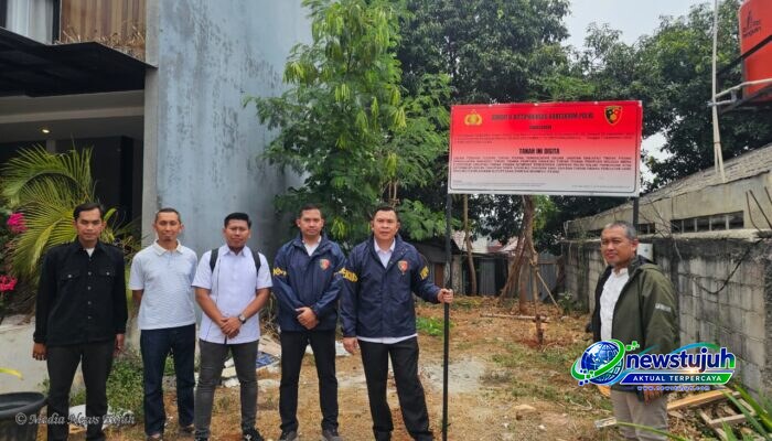 Bareskrim Pasang Plang Aset PT DSI di Lima Lokasi